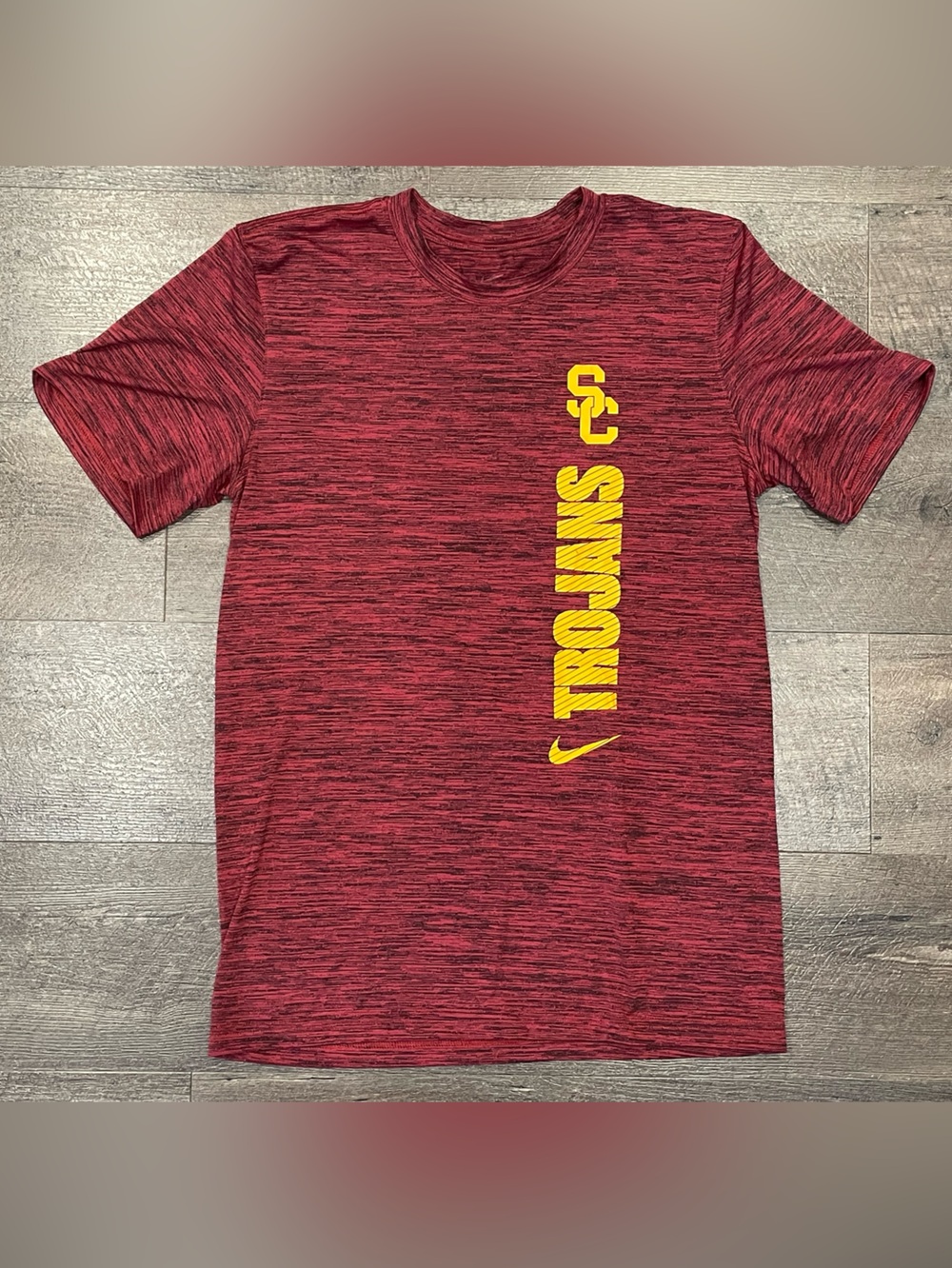 Nike Red Heather USC Trojans Short-Sleeve Performance Tee Size Adult Small